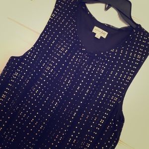 Black polka dot dress